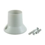 Base recta PBT con rosca inyectada – BLANCO